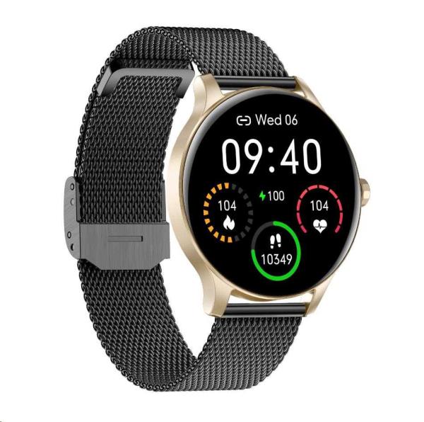 Garett Smartwatch Classy zlato-černá,  ocel1
