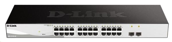 D-Link DGS-1210-26 26-portový gigabitový prepínač Smart+, 24x GbE, 2x SFP, bez ventilátora