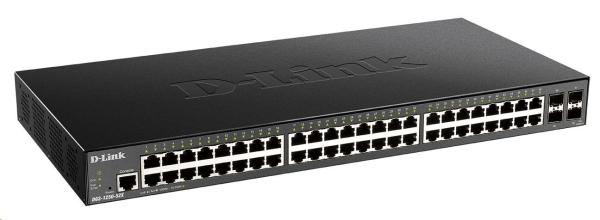D-Link DGS-1250-52X 52-portový gigabitový inteligentný prepínač,  48x GbE,  4x SFP+0