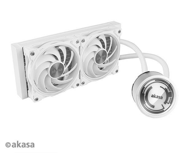 AKASA vodní chladič CPU SOHO 240 Dawn Edition,  Dual radiator liquid CPU cooler ARGB LED,  White0