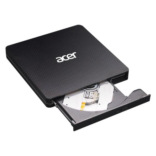 ACER Portable DVD Writer,  USB 3.5 + Type-C 3.0,  140 x 142 x 17mm,  burn speed CD-R: 24X CD-RW: 16X , DVD-R, 8X,  DVD-RW 6X