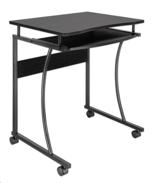 MANHATTAN stůl,  s výsuvnou přihrádkou na klávesnici,  černá5