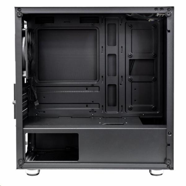 EVOLVEO M4,  case mATX,  1x120mm PWM ventilátor,  průhledná bočnice,  černá4