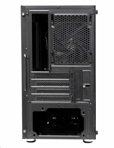 EVOLVEO M4,  case mATX,  1x120mm PWM ventilátor,  průhledná bočnice,  černá3