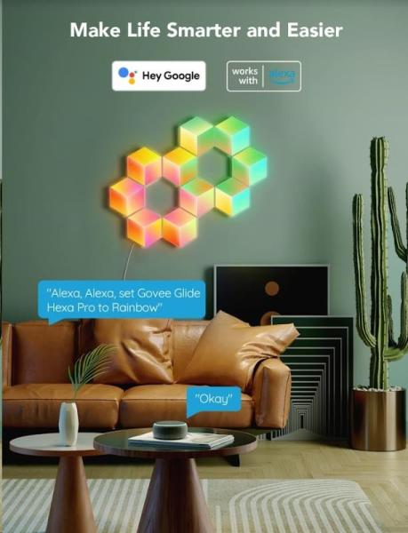 Govee Glide Hexa Pro LED Smart - 10ks9