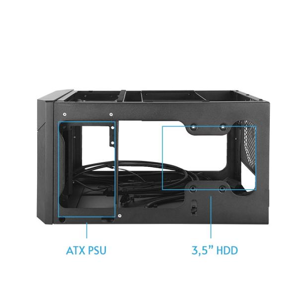CHIEFTEC skříň Pro Cube Mini CN-01B-OP,  ITX,  Black,  bez zdroje3