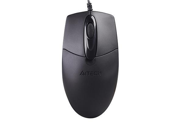 A4tech myš OP-720,  1 kolečko,  3 tlačítka,  USB,  černá