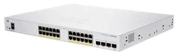 Cisco switch CBS350-24FP-4X-UK (24xGbE, 4xSFP+, 24xPoE+, 370W) - REFRESH