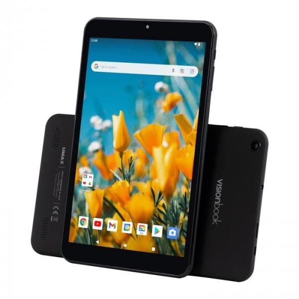 UMAX VisionBook Tablet 8L Plus -8" IPS 1280x800,  Allwinner A133@1, 6GHz,  2GB,  32GB,  PowerVR GE8300,  Android 12 Go,  černá