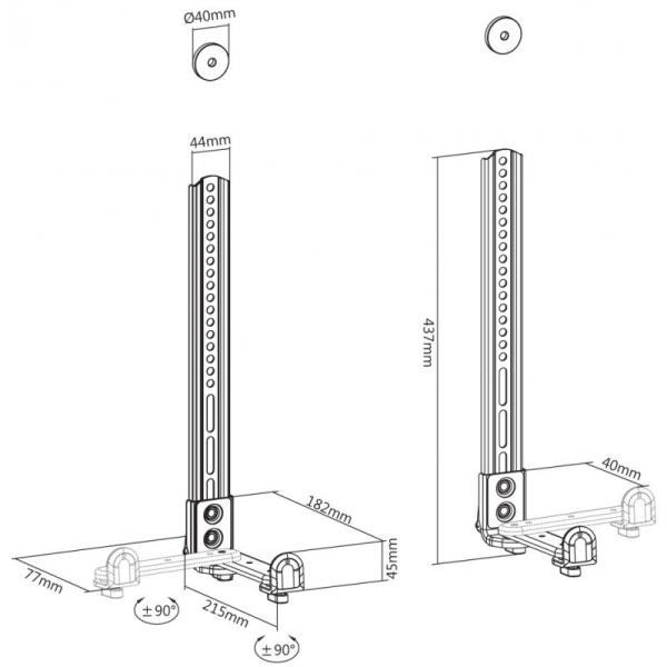 Reflecta Soundbar Holder SBH154 držáky na reproduktory5