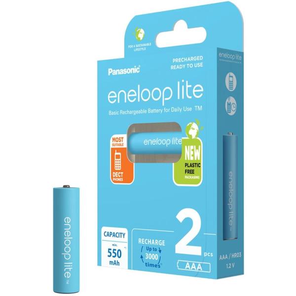 PANASONIC HR03 AAA 4LCCE/ 2BE ENELOOP LITE N,  550 mAh (Blistr 2ks)1