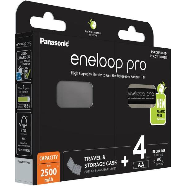 PANASONIC HR6 AA 3HCDE/ 4BE CASE ENELOOP PRO N,  2500 mAh (Blistr 4ks)