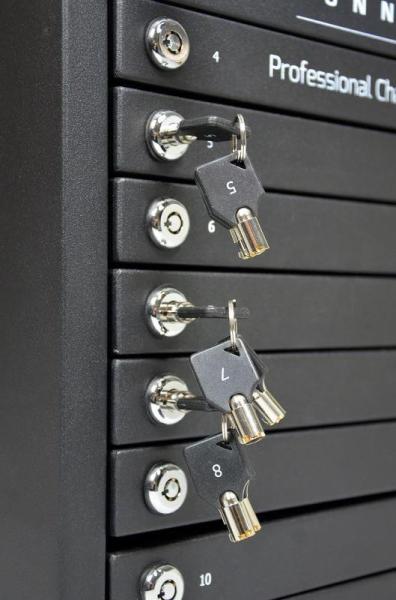 PORT nabíjecí skříňka pro 10 tabletů,  individuální zámky,  černá3