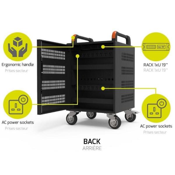 PORT nabíjecí skříňka pro 20 notebooků + 1 Rack U19",  černá2