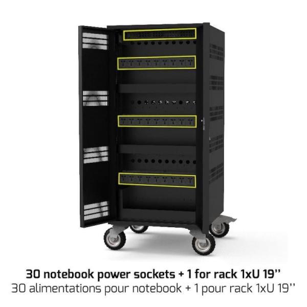 PORT nabíjecí skříňka pro 30 notebooků + 1 Rack U19",  černá4