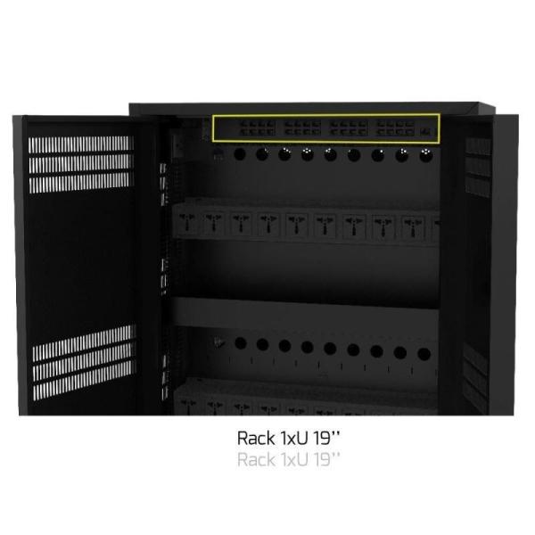 PORT nabíjecí skříňka pro 30 notebooků + 1 Rack U19",  černá0