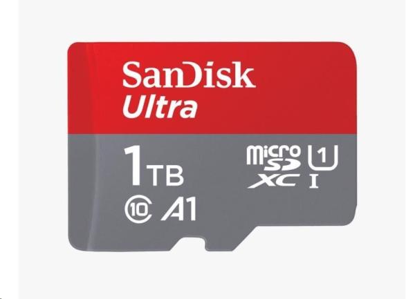 SanDisk Micro SDXC karta 1TB Ultra (150 MB/ s,  A1 Class 10 UHS-I) + adaptér