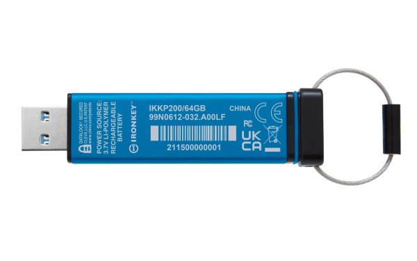 Kingston Flash Disk IronKey 64GB Keypad 200 encrypted USB flash drive4