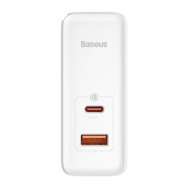 Baseus GaN5 Pro rychlonabíjecí adaptér USB-C + USB-A 100W bílá3