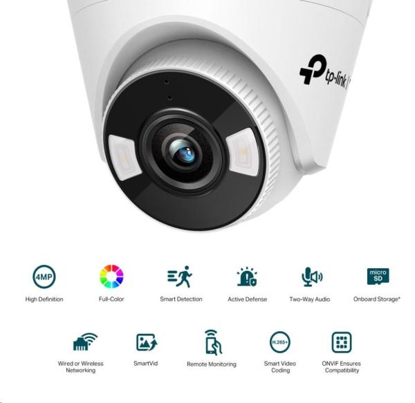 TP-Link VIGI C440(4mm), 4MP, Turret, PoE, IR 30m, Micro SD card1