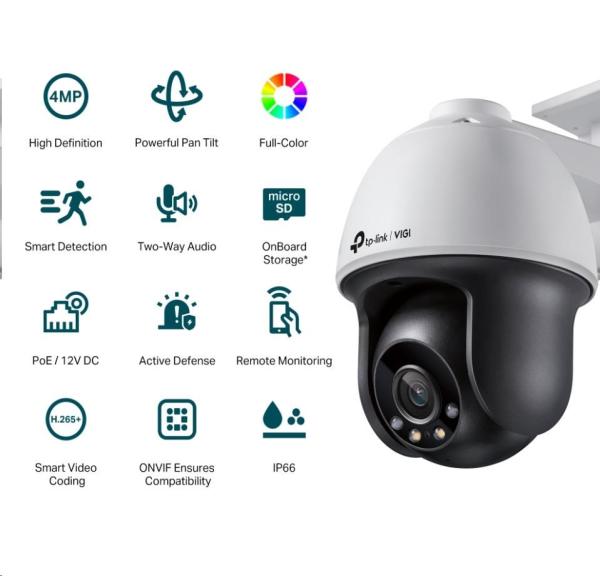 TP-Link VIGI C540(4mm), 4MP, PTZ, PoE, IR 30m, Micro SD card3