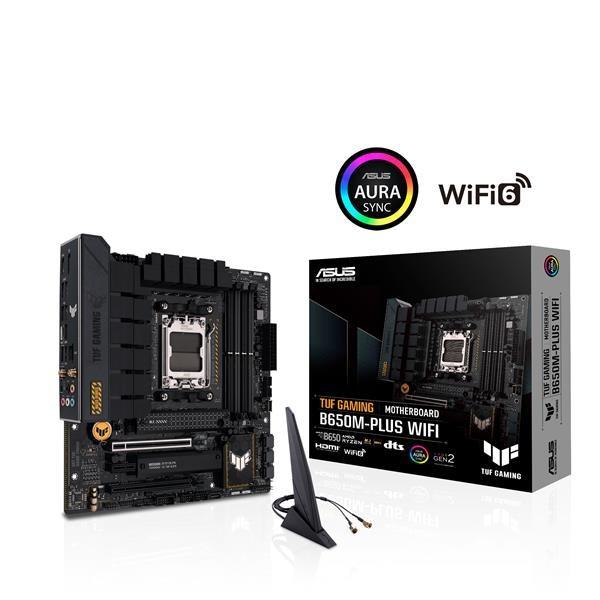 ASUS MB Sc AM5 TUF GAMING B650M-PLUS WIFI,  AMD B650,  4xDDR5,  1xDP,  1xHDMI,  WI-FI,  mATX