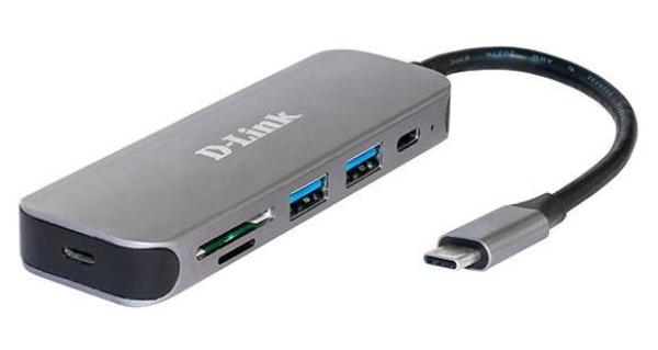 D-Link DUB-2325 USB-C Hub with SD/microSD Card Reader, 2x USB3.0