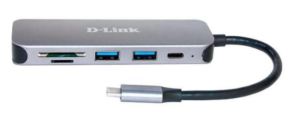 D-Link DUB-2325 USB-C Hub with SD/microSD Card Reader, 2x USB3.01
