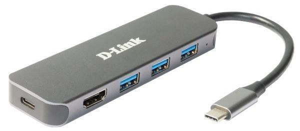 D-Link DUB-2333 USB-C Hub with HDMI and 3x USB3.0,  mini docking station