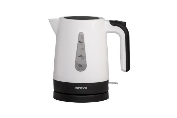 Orava VK-2015 rychlovarná konvice, 1200 W, 1.2 l, automatické vypnutí, bílá / černá