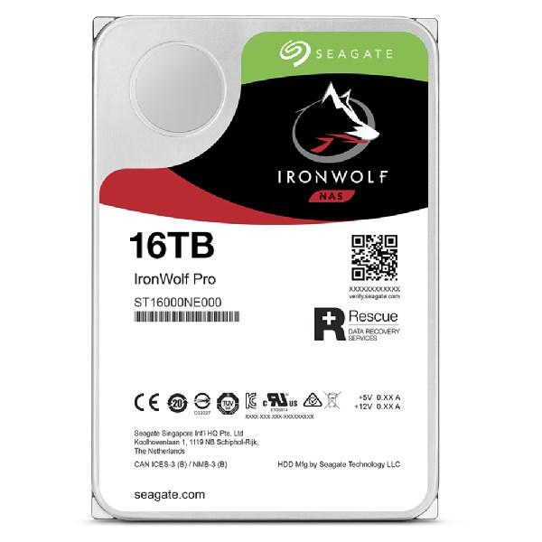 SEAGATE HDD 16TB IRONWOLF PRO (NAS),  3.5",  SATAIII,  7200 RPM,  Cache 256MB0