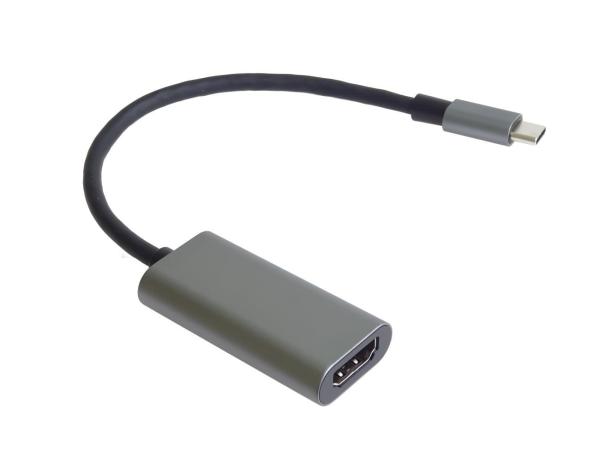PremiumCord Převodník USB-C na HDMI,  rozlišení 4K a FULL HD 1080p,  kovové pouzdro4