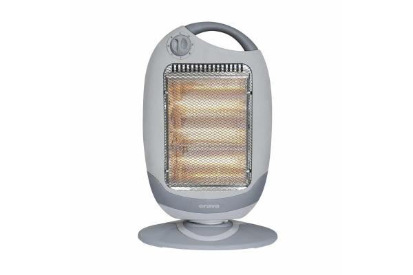 Orava HO-82 halogenový ohřívač,  1200 W,  3 úrovně,  oscilace,  18 m2,  rukojeť pro přenos,  šedá