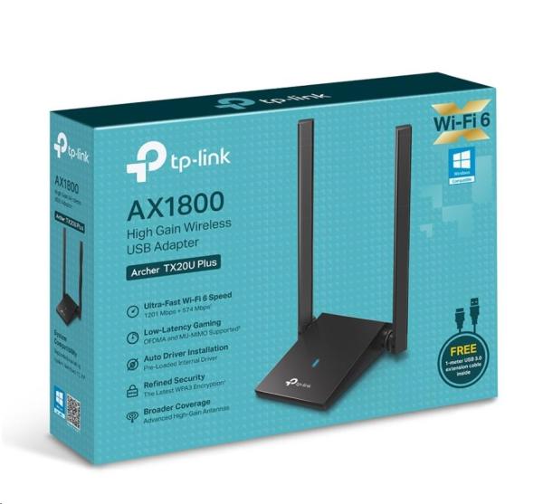 TP-Link Archer TX20U Plus WiFi6 USB adapter (AX1800, 2, 4GHz/ 5GHz, USB3.0)3