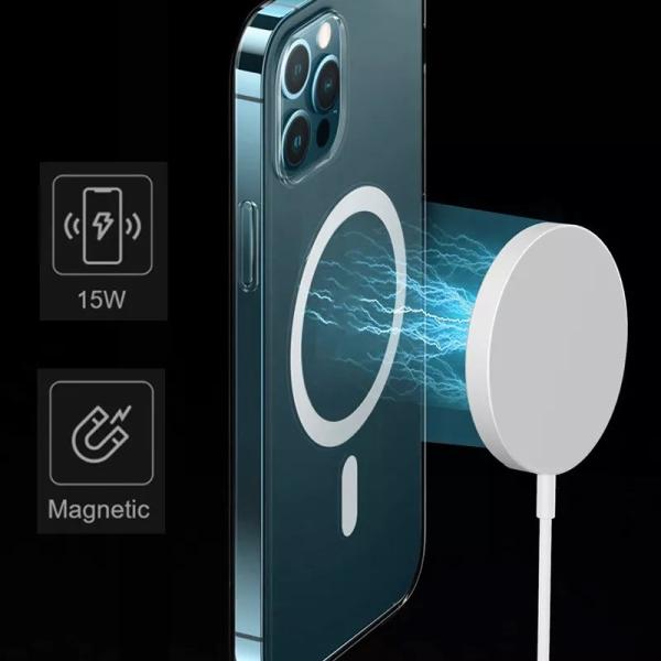 1stCOOL bezdrátová QI nabíječka 15W,  přenosná,  magnetická,  MagSafe kompatibilní,  bílá3