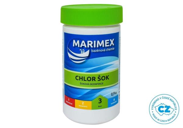 Marimex Chlor Šok 0, 9 kg - bazénová chemie - ŘASY