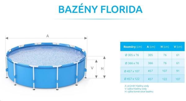 Marimex bazén Florida 3,05x0,91 bez příslušenství2