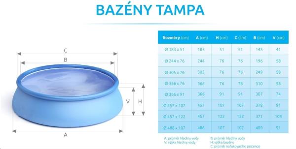 Marimex Bazén Tampa 3, 66x0, 91 m bez filtrace - motiv RATAN2