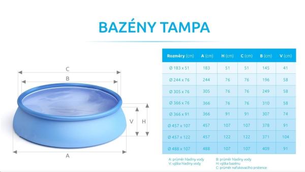 Marimex Bazén Tampa 3,66x0,91 m 1034004116