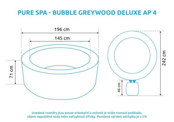 Intex vířivý bazén Pure Spa - Bubble Greywood Deluxe AP 41