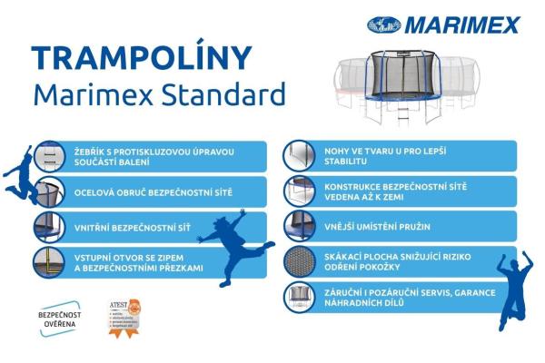 Marimex Standard trampolína 305 cm + vnitřní ochranná síť + schůdky ZDARMA6