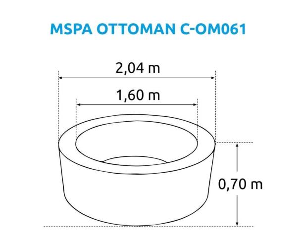 Bazén vířivý MSPA Ottoman C-OM0610