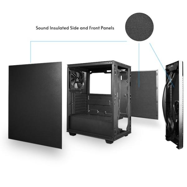 CHIEFTEC skříň AS-01B-OP,  mini-ITX,  Black,  bez zdroje10