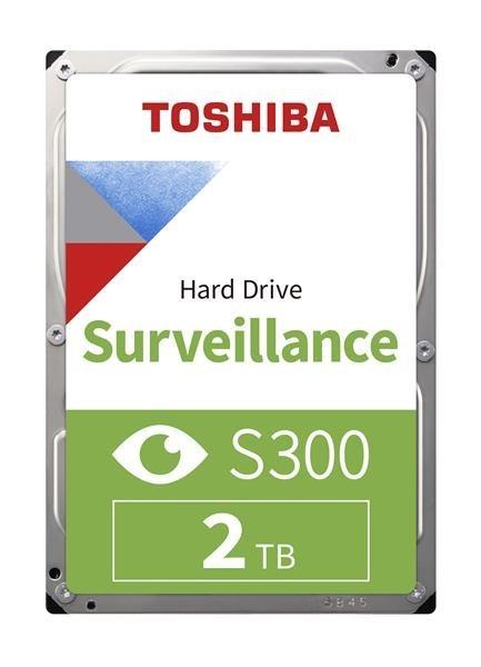 TOSHIBA HDD S300 Surveillance (SMR) 2TB,  SATA III,  5400 rpm,  128MB cache,  3, 5