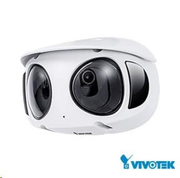 Vivotek MS9390-HV,  4512x1728 (7.8 Mpix) do 30 snímok za sekundu,  obj. 2.8 mm (180°),  WDR,  PoE,  IR 20 m,  MicroSDXC,  anti