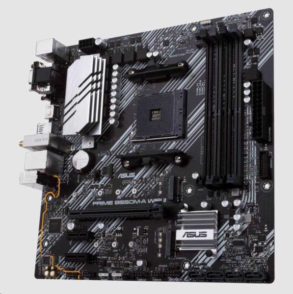 ASUS MB Sc AM4 PRIME B550M-A WIFI II,  AMD B550,  4xDDR4,  1xHDMI,  1xDVI,  1xVGA,  WI-FI,  mATX4
