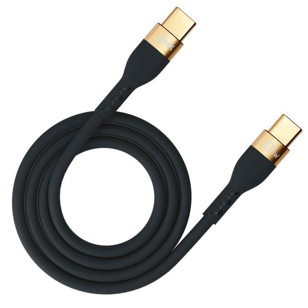3mk datový kabel - Hyper Silicone Cable C to C 2m 100W,  černá1
