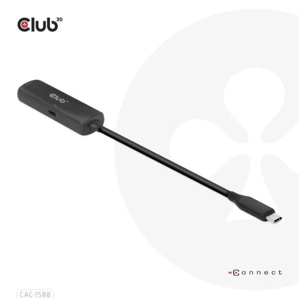 Club3D Adaptér USB-C na HDMI 8K60Hz/ 4K120Hz,  Active Adapter M/ F,  PD 3.0,  HDR10+ a DSC 1.26
