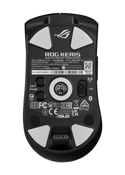 ASUS myš ROG KERIS WIRELESS AIMPOINT (P709),  RGB,  Bluetooth,  černá6