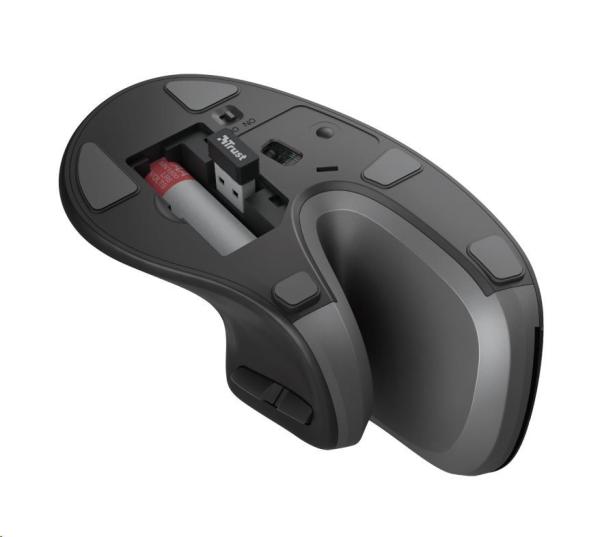 TRUST Verro Bezdrôtová ergonomická myš,  čierna3